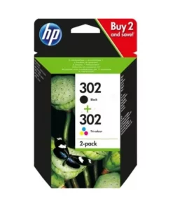 X4D37AE / 302 - cartouches de marque HP - multipack 2 couleurs : noire, multicouleur