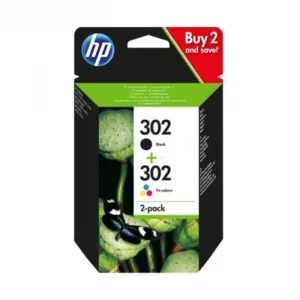X4D37AE / 302 - cartouches de marque HP - multipack 2 couleurs : noire, multicouleur
